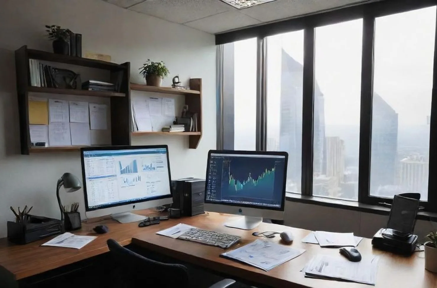 Financial consulting workspace